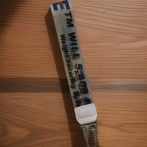 Off-White Silver and Black Keychain
